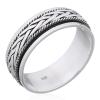 Rope Pattern Sterling Silver Spinner Band Ring