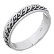 Wholesale Sterling Silver Celtic Weave Spinner Band Ring