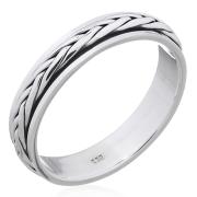 Wholesale Braided Rope Sterling Silver Spinner Band Ring