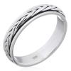 Braided Rope Sterling Silver Spinner Band Ring