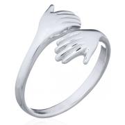 Wholesale 925 Silver Hugging Hands Style Adjustable Ring