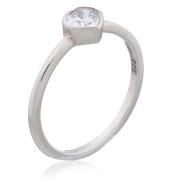 Wholesale Clear Cubic Zirconia Heart Silver Ring