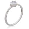 Clear Cubic Zirconia Heart Silver Ring