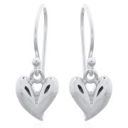 Wholesale Delightful Heart-Shaped 925 Silver Dangle Earrings