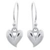 Delightful Heart-Shaped 925 Silver Dangle Earrings