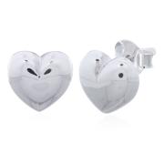 Wholesale Charming Puffed Heart Sterling Silver Studs