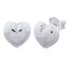 Charming Puffed Heart Sterling Silver Studs