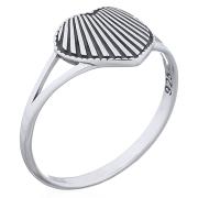 Wholesale Vertical Heart Engraved 925 Silver Ring