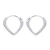 Heart-Shaped Huggie Click 925 Silver Earrings