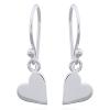 Petite Heart Earrings In Sterling Silver