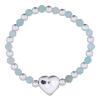 Amazonite Heart Bead Elastic Ring