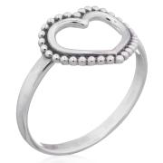 Wholesale Sterling Silver Studded Heart Ring