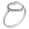 Sterling Silver Studded Heart Ring