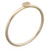 Tiny Heart Yellow Gold Plated Stack Ring