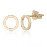 Wholesale Silver 8mm Circle Studs Gold Plated
