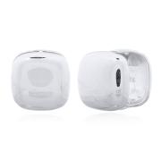 Wholesale Elegant Compact Square Clip Silver Earrings
