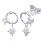 Wholesale Stellar Dangling Star Charm Stud Earrings