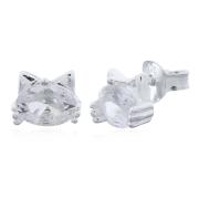Wholesale Charming Cat Silhouette Studs With CZ Shine