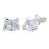 Charming Cat Silhouette Studs With CZ Shine