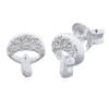 Enchanting Mushroom Stud Earrings With Sparkling CZ Accents