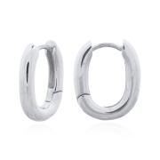 Wholesale Elegant Oval Donut Hoops With Secure Hinge