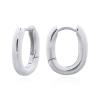 Elegant Oval Donut Hoops With Secure Hinge