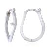 Sophisticated 925 Sterling Silver U-Shape Curved Hoop Earrin