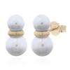 Captivating Snowman Pearl Stud Earrings