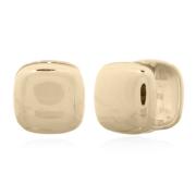 Wholesale Compact Gold Plated Square Clip 925 Silver Earrings