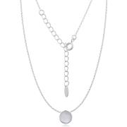 Wholesale Stunning MOP Circle Charm With 925 Silver Cable Chain Neckla