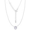 Stunning MOP Circle Charm With 925 Silver Cable Chain Neckla