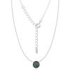 Stunning Abalone Circle Charm With 925 Silver Cable Chain Ne