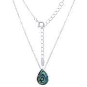 Wholesale Radiant Abalone Drop Charm With 925 Silver Cable Chain Neckl