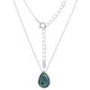 Radiant Abalone Drop Charm With 925 Silver Cable Chain Neckl