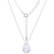 Wholesale Radiant MOP Drop Charm With 925 Silver Cable Chain Necklace