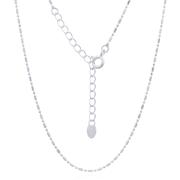 Wholesale Elegant Silver Faceted Capsule Bead Necklace