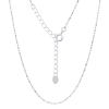 Elegant Silver Faceted Capsule Bead Necklace