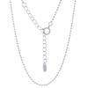 Elegant Fine Smooth Bead 925 Silver Chain Necklace