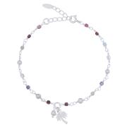 Wholesale Radiant Multiple Gemstone Sterling Silver Faceted Bead Brace