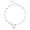 Radiant Multiple Gemstone Sterling Silver Faceted Bead Brace