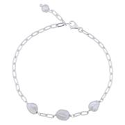 Wholesale Elegant Pearl Cable Link Bracelet