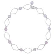 Wholesale Enchanting Rose Quartz Parallelogram Bracelet