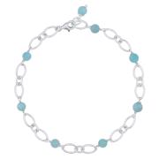 Wholesale Serene Aquamarine Link Pearl Bracelet