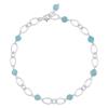 Serene Aquamarine Link Pearl Bracelet