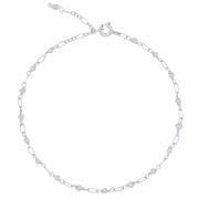 Wholesale Elegant Figaro Pearl Link Bracelet