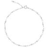 Elegant Figaro Pearl Link Bracelet
