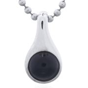 Wholesale Captivating Tear Drop Black Agate Pendant In Sterling Silver