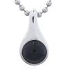 Captivating Tear Drop Black Agate Pendant In Sterling Silver