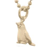 Wholesale Serene Nightingale 925 Silver Bird Golden Pendant