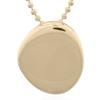 Sterling Silver Organic Shape Pebble Gold Plated Pendant